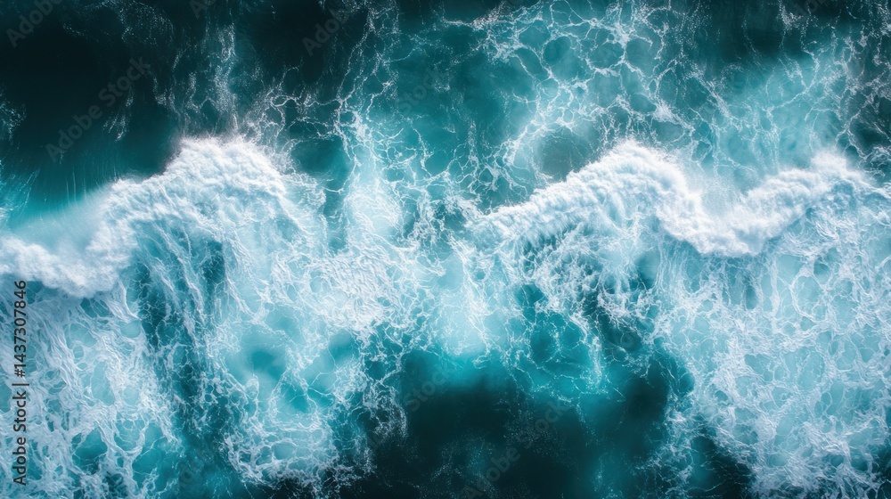 Powerful ocean waves crashing Powerful ocean waves crashing