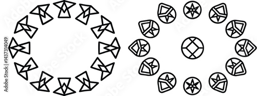 A ring made of elder futhark runes around a central rune or object