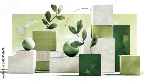 Eco-Friendly Packaging Concept Illustration