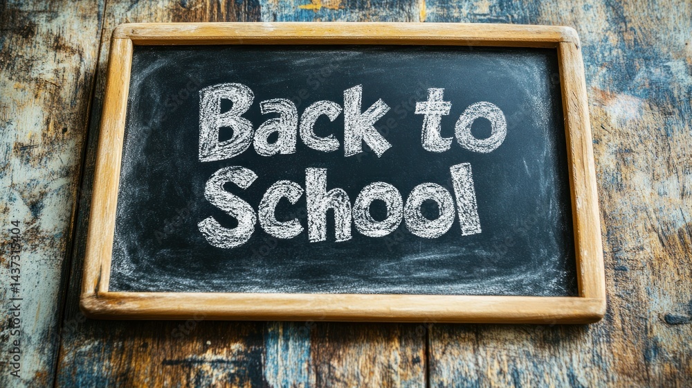 Obraz premium Back to school message on a chalkboard