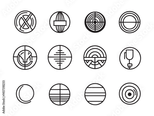 Disco Light line art icon for dance floor vibes