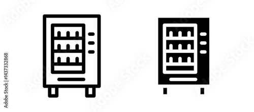 Vending machine icon in black color for website or app.