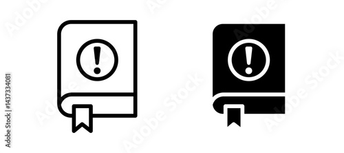 User guide icon in black color for website or app.