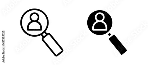Hiring icon in black color for website or app.