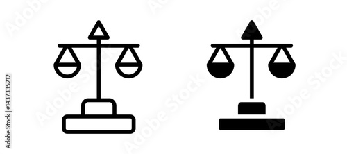 Scales icon in black color for website or app.