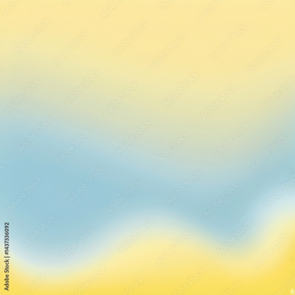 Naklejka premium Abstract Light Blue Yellow Smooth Gradient Design Texture Pattern Modern Art Wallpaper Surface ai