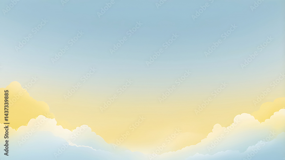 Fototapeta premium Abstract Light Blue Yellow Smooth Gradient Design Texture Pattern Modern Art Wallpaper Surface ai