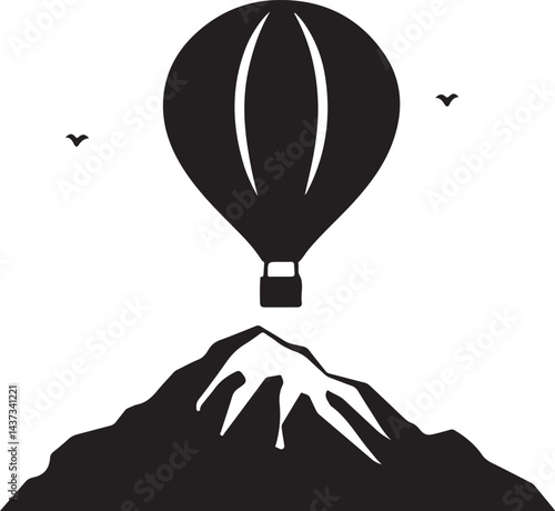 air balloon in the air, balloon, air, sky, hot, travel, fly, vector, hot air balloon, illustration, flying, balloons, basket, transportation, adventure, transport, fun, cloud, design, icon, airship, f