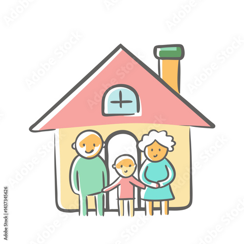 grandparents house icon, grandparents house vector illustration-simple illustration of grandparents house, perfect for grandparents house logos and icons