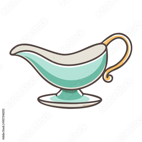 gravy boat icon, gravy boat vector illustration-simple illustration of gravy boat, perfect for gravy boat logos and icons