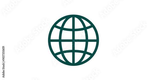 Global network connection design element on clean white background for worldwide communication and international business