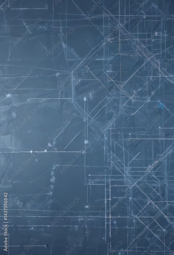 Fototapeta premium Abstract blueprint background, geometric shapes, technical lines, engineering design, construction, circle