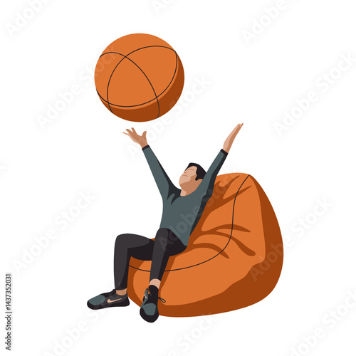 Bean Bag Toss Vector Illustration, SVG Design