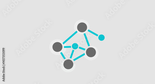 Network connection illustration showing interconnected nodes and links for technology and communication concepts, ideal for modern business presentations