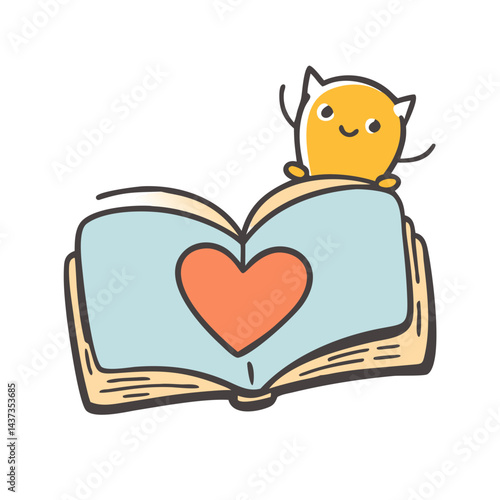 heartwarming book icon, heartwarming book vector illustration-simple illustration of heartwarming book, perfect for heartwarming book logos and icons