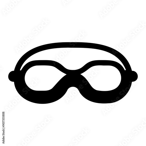 swimming goggles icon silhouette vector illustration simple and clean vector art