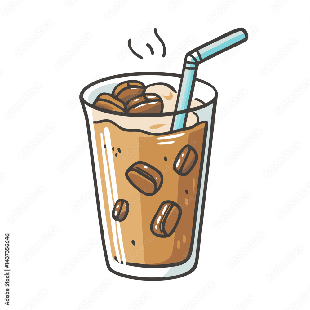 iced coffee icon, iced coffee vector illustration-simple illustration of iced coffee, perfect for iced coffee logos and icons iced coffee icon, iced coffee vector illustration-simple illustration of iced coffee, perfect for iced coffee logos and icons