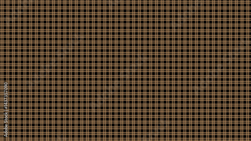 Black and brown plaid fabric texture background. Plaid classic checkered seamless pattern.