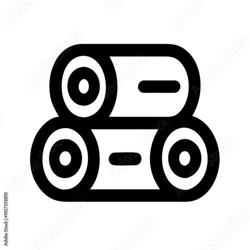 Cut Tree Logs Stack Woodpile Icon Design
