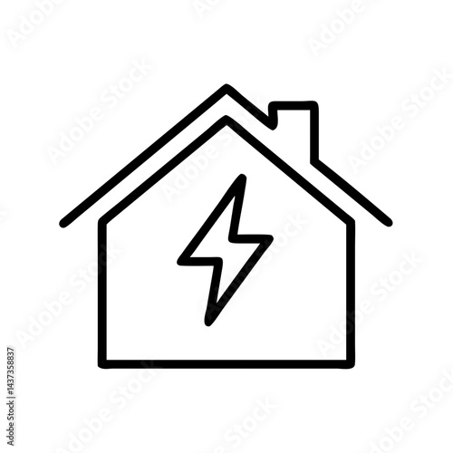 Electric House Power Supply Icon Design