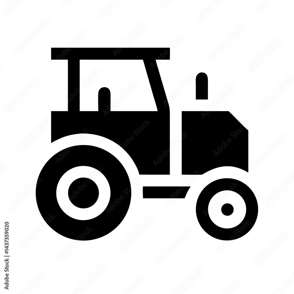 Farm Tractor Vehicle Farming Icon Design Farm Tractor Vehicle Farming Icon Design