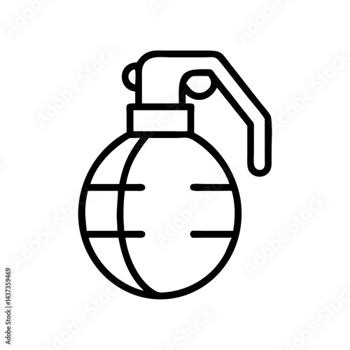 Hand Grenade Explosive Weapon Icon Design