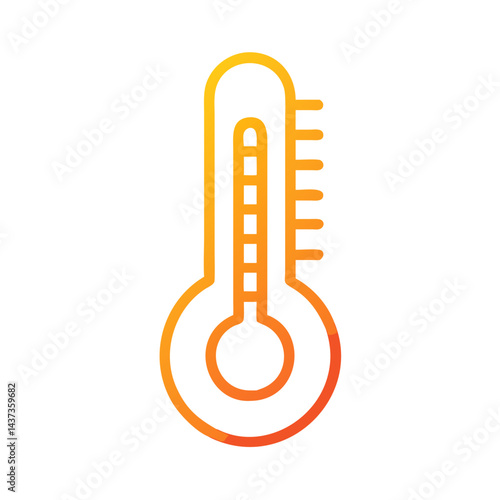 Industrial Thermometer Gauge Measurement Icon Design