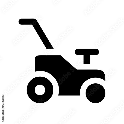 Lawn Mower Cutter Gardening Tool Icon Design
