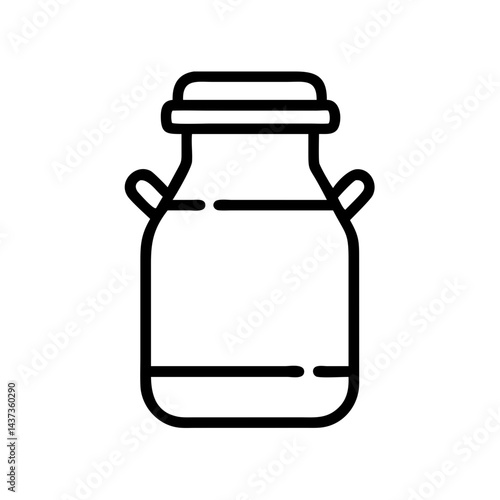 Milk Canister Storage Container Icon Design