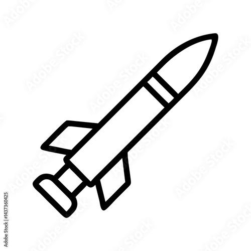 Missile Weapon Launch System Icon Design