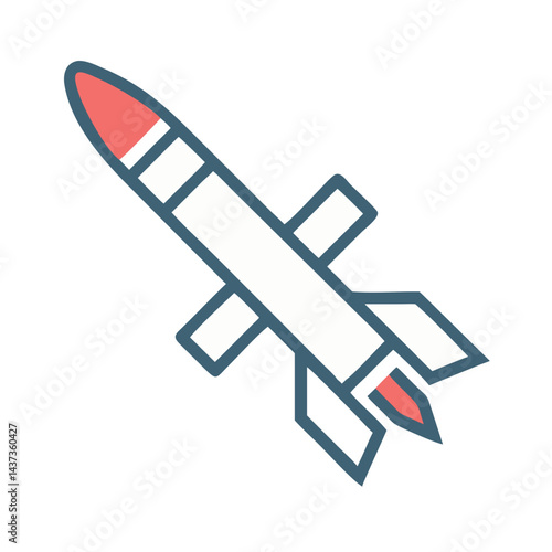 Missile Weapon Launch System Icon Design