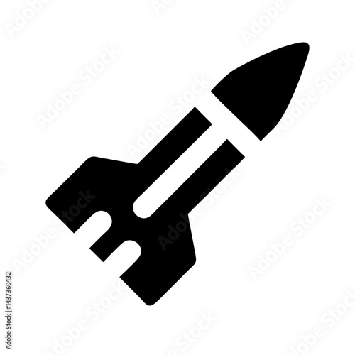 Missile Weapon Launch System Icon Design
