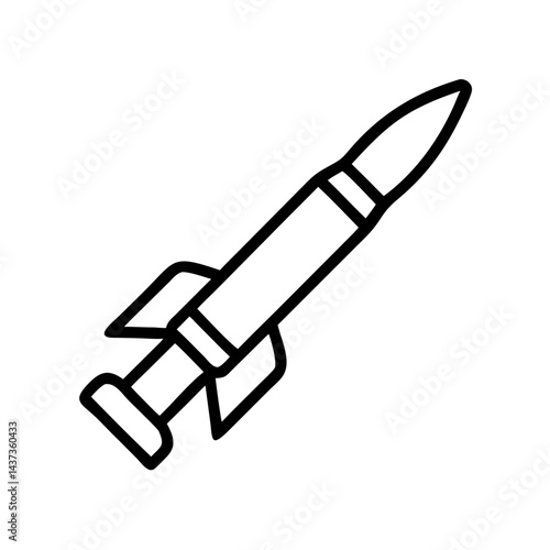 Missile Weapon Launch System Icon Design