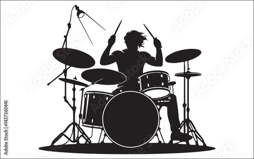 drummer in action music 