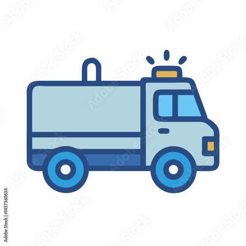 Patrol Vehicle Truck Transport Icon Design