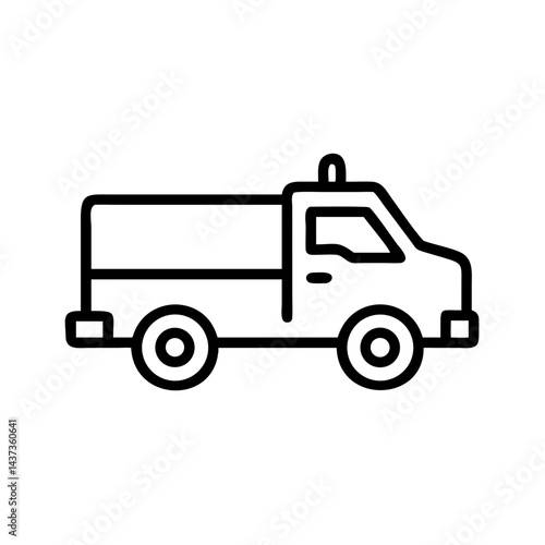 Patrol Vehicle Truck Transport Icon Design