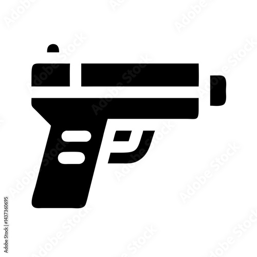 Pistol Sidearm Weapon Firearm Icon Design