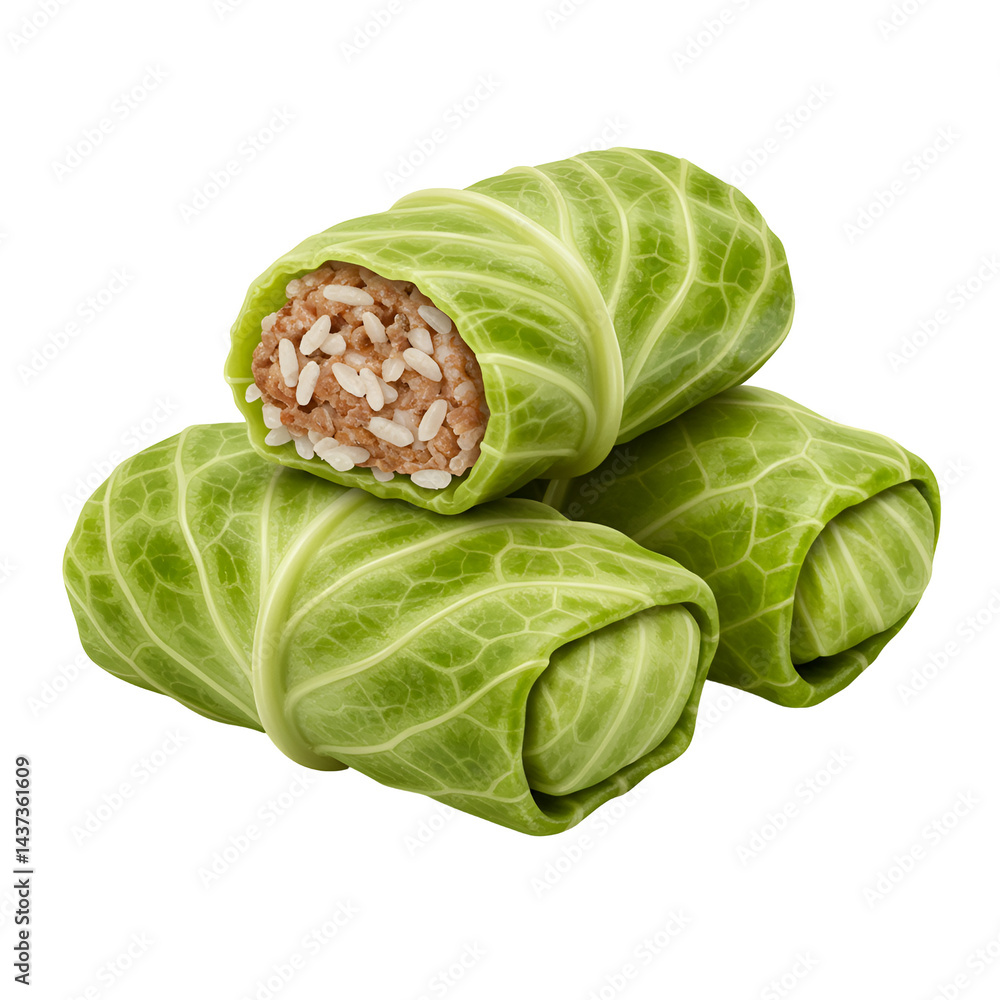 Fototapeta premium Stuffed Cabbage Rolls In Albanian Style