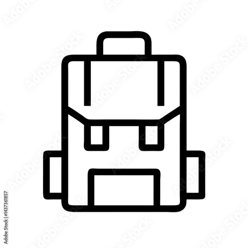 Tactical Backpack Gear Equipment Icon Design