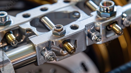 Wallpaper Mural Engine valve assembly Intricate metal precision Torontodigital.ca