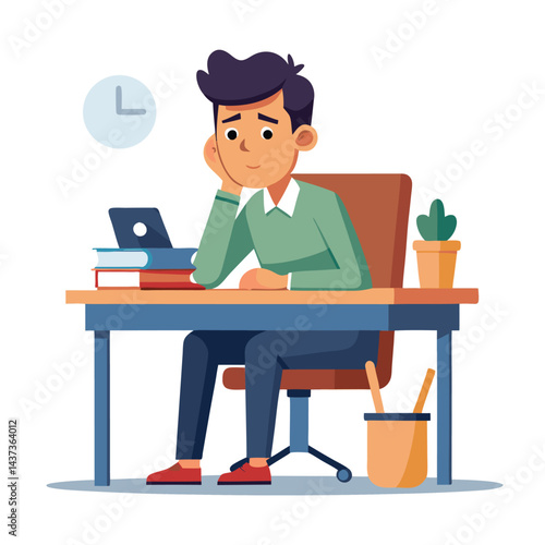 Stressed, tired and overworked male entrepreneur with debt issues at home. Young frustrated caucasian man unhappy about an email on his laptop and feeling sad, depressed and anxious in his house