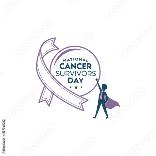 National Cancer Survivor’s Day logo vector 