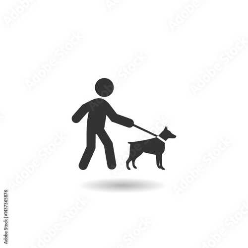 Guide dog icon with shadow