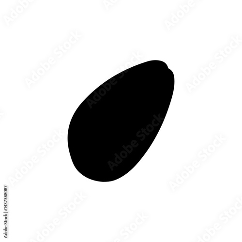 Chia Seed silhouette vector flat illustration design.