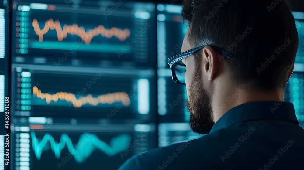 Futuristic Data Analytics and Financial Investment Insights on Digital Display