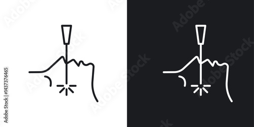 Laser anti aging beauty icon sign and symbol vector design