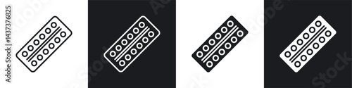 Oral contraception icon sign and symbol vector design