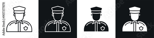 Police icon sign and symbol vector design