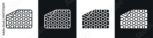 Bubble wrap icon sign and symbol vector design