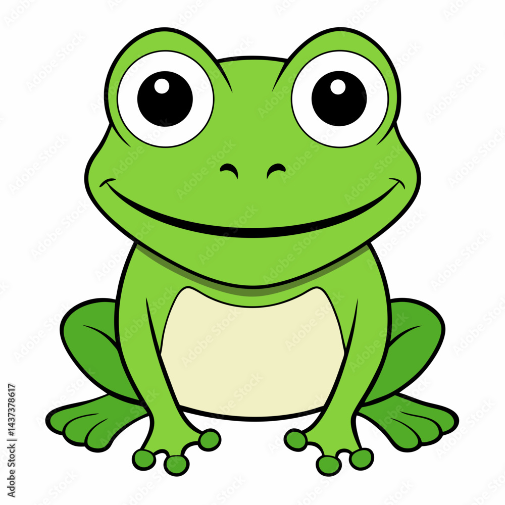 Vector of cartoon frog illustration on white
Vector of cartoon frog illustration on white
